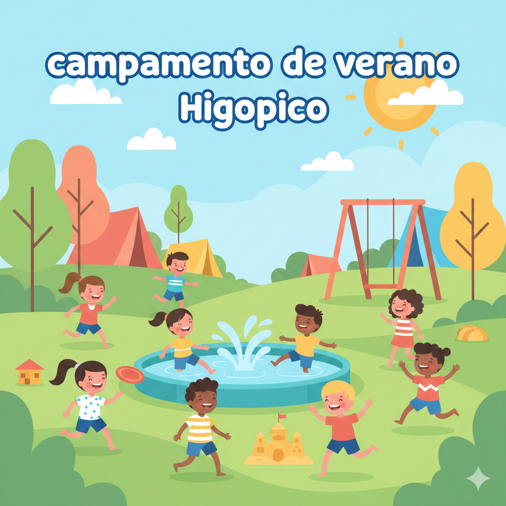 Niños jugando en verano
